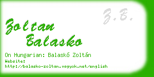 zoltan balasko business card