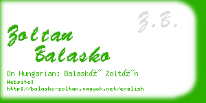 zoltan balasko business card
